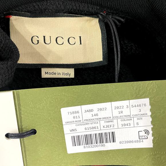 GUCCI Sweatshirt Hollywood Forever Hooded Sweater Oversized Hoodie Small - Picture 2 of 12